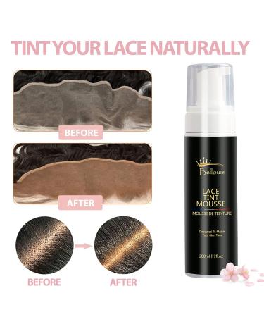 Lace Tint Mousse | Melting Hair Mousse & Tinting Foam | Light Brown 200ml/7fl.oz Perfect for Wigs - Buy Online on GoSupps.com