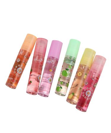 6 pieces of glitter lip gloss for rolling up fragrant lip blanket with a clear taste transparent moisturizing lip lotion lip care and keeps your lips supplied with moisture