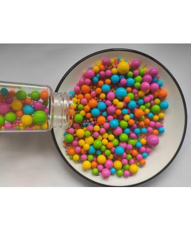 Edible Rainbow Pearls Candy Sprinkles for Cake Cupcake Toppers & Cookie Decorations - Buy Online on GoSupps.com