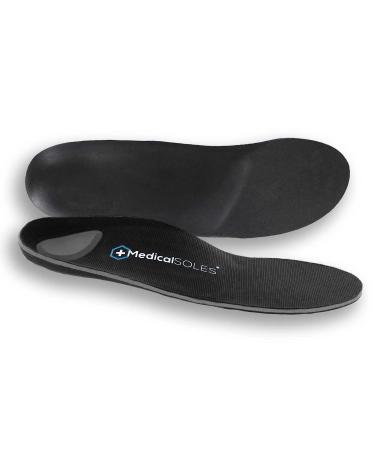 Medical Soles Pro Series Platinum RX Plus Shoe Insoles  for Women & Men Plantar Fasciitis Relief Insoles  Arch Support Insoles  Orthotic Shoe Inserts  Work Boot Insoles  Black & Blue  Size M10/W12 Men's 10 / Women's 12 B...