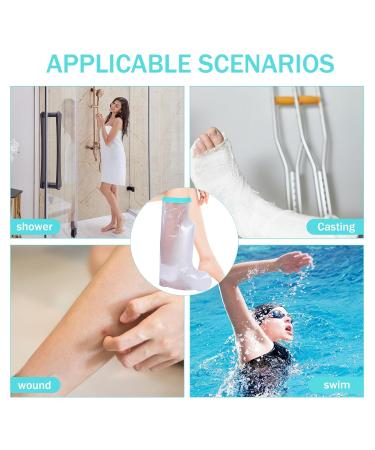 Waterproof Leg Shower Protection for Adults | Long Leg Plaster & Ankle Cover for Broken Toe & Burns - Reusable & Durable - Buy Online on GoSupps.com