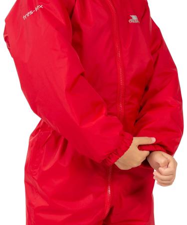 Trespass Kids' Waterproof Rain Suit 5-6 Years - Signal Red | Outdoor Drip Drop - Buy Online on GoSupps.com