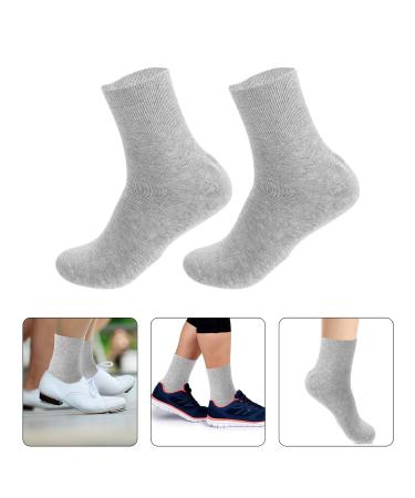 Lurrose Men's Moisturizing Cotton Gel Socks - Foot Repair & Care Treatment for Dry Cracked Skin - 2 Pack Light Gray - Buy Online on GoSupps.com