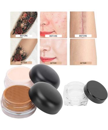 Waterproof Tattoo Concealer Set - 2pcs Makeup for Body, Birthmark, Scar & Spots Cover Cream - Men and Women - Two Colors - Buy Online on GoSupps.com