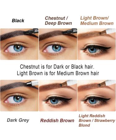 iMethod Eyebrow Pen - Micro-Fork Tip Brow Pencil for Natural Looking Brows, Long-Lasting - Light Brown/Medium Brown - Buy Online on GoSupps.com