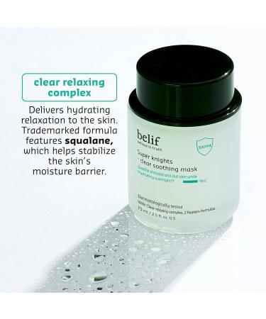 Belif Super Knight Clear Soothing Mask - Overnight Hydrating Face Mask | Lightweight Cooling & Antioxidant-Rich Korean Skin Care - Buy Online on GoSupps.com