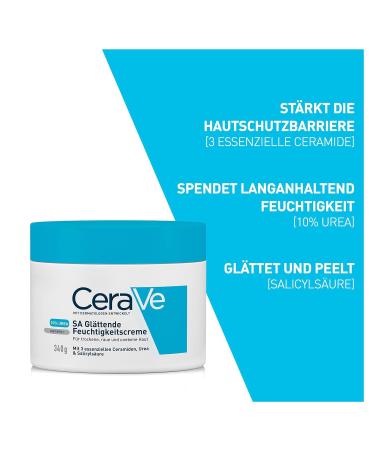 Cerave SA Urea Smooth Moisturizer 2-Pack | Repair Dry Rough Skin with Urea Salicylic Acid & Ceramides | 340g Each - Perfect for All Skin Types - Buy Online on GoSupps.com