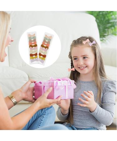 20Pcs Handmade Baby Hair Clips - Anti-Skid Crocodile Clips with Cotton Linen Bows for Girls | Toddler & Kids Hair Accessories in 10 Color Pairs - Buy Online on GoSupps.com