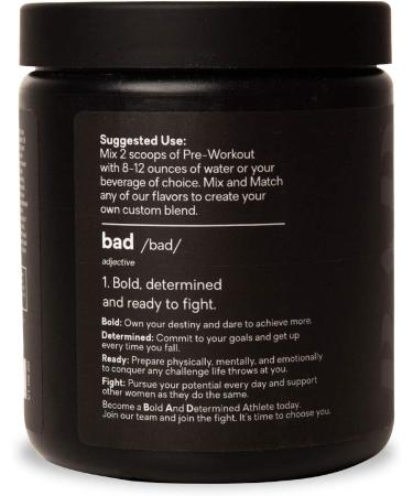 Bad Athletics Blue Raspberry Pre Workout Powder for Women - Energy, Focus, and Endurance Supplement | 30 Servings - Buy Online on GoSupps.com