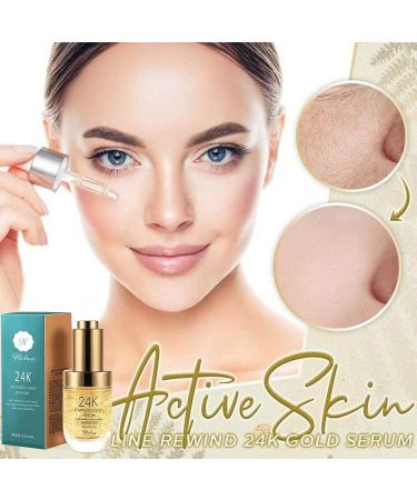 24k Gold Face Serum with Hyaluronic Acid, Vitamin E & C | Brightens, Firms, and Treats Acne | Anti-Aging & Anti-Wrinkles | For All Skin Types | Day & Night Use - Buy Online on GoSupps.com