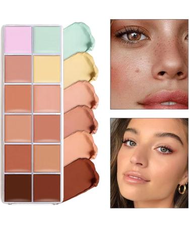 Complexion Correcting Palette - 12 Shades Cream Makeup Palette Blendable Creamy Texture High Coverage for Young Women Girls Family and Friends - Buy Online on GoSupps.com