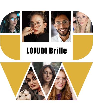 Buy Lojudi Blue Light Filter Glasses | Anti Blue Light Retro Metal Frame | Unisex Gaming & Computer Glasses | 52mm Black Frame - Buy Online on GoSupps.com