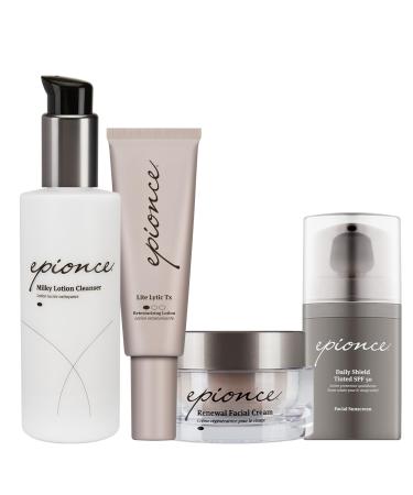 Epionce Dry Sensitive & Normal Skin Routine with Cleanser Serum Moisturizer & Tinted SPF