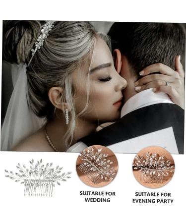 Didiseaon Hair Comb Hair Clips for Women Leaves Headpiece Wedding Headpiece for Bride Wedding Hairpin Rhinestone Headpiece Slide Combs Miss Rhinestones Pearl Rhinestone Hair - Buy Online on GoSupps.com
