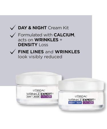 L'Oreal Paris Anti-Aging Face Cream 55+ Day + Night Skincare Kit Wrinkle Expert With Calcium to Reduce the Look of Wrinkles 50mL - Buy Online on GoSupps.com