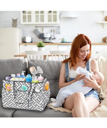 XL Baby Diaper Caddy Organizer - Heavy Duty Portable Storage for Nursery Changing Table, Wipes, Toys - Xtra Large 15 X 9 X 11 - Car Basket with Tote Holder Cover - Buy Online on GoSupps.com