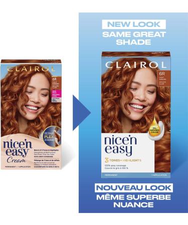 Clairol Nice'n Easy Permanent Hair Dye 6R Light Auburn Hair Color 1 Count - Buy Online on GoSupps.com
