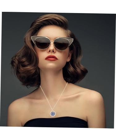 Abaodam Devil's Eye Pendant Decor Choker Necklace Locket Evil Blue Eye Necklace Devil Eye Blue Eyes Drilling - Buy Online on GoSupps.com