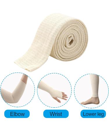 Elastic Tubular Support Bandage - Large Knee & Medium Thigh Cotton Spandex White (6.25cmx10m) - Buy Online on GoSupps.com
