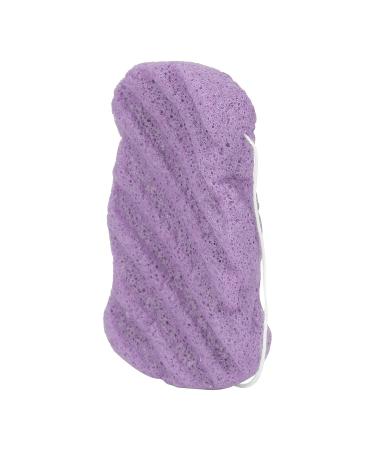 Eco-Friendly Facial Sponge | Plant Fiber Cleansing Puff for Beauty | Long Wavy Lavender Design - Buy Online on GoSupps.com