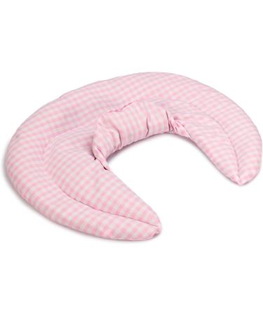 Premium Organic Neck Pillow with Stand-Up Collar | Pink & White Rapeseed Heat Pad - Ultimate Comfort for Travel & Relaxation - Buy Online on GoSupps.com