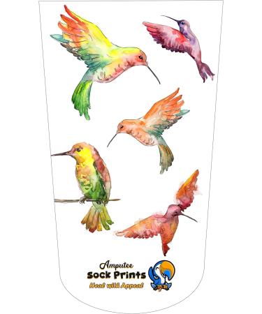 Heal with Appeal Watercolor Hummingbirds Amputee Stump Sock V1 - 3Ply - Buy Online on GoSupps.com