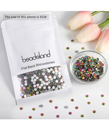 Beadsland 1440 Pieces Flat Back Rhinestones - Rainbow Nail Crystals SS20 (4.6-4.8mm) for Stunning Nail Art - Buy Online on GoSupps.com