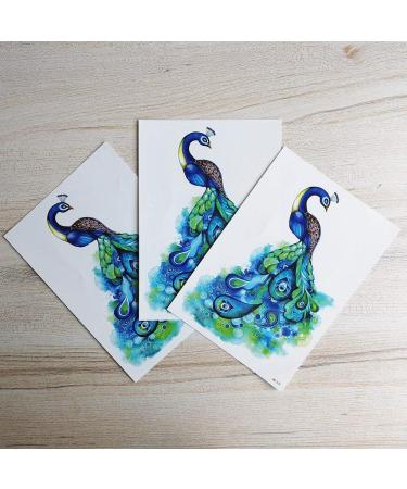 Yesallwas Large Peacock Temporary Tattoo Sticker - Waterproof & Long Lasting Fake Tattoos for Women - Realistic Arm Body Art for Girls and Models - Buy Online on GoSupps.com