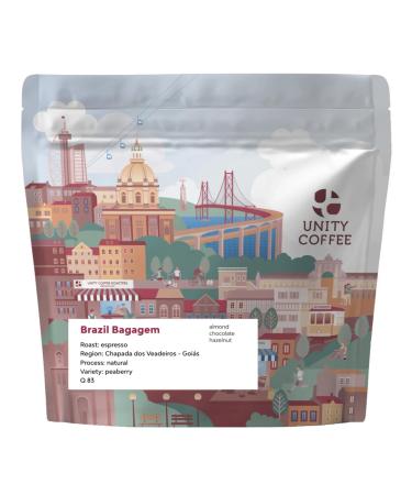 UNITY COFFEE Espresso Brazil Bagagem Coffee Beans - Whole Bean Coffee 100% Brazilian Arabica Espresso Beans with Chocolate Notes Sweet Medium Roasted - 250g