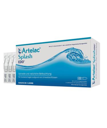 Artelac Splash EDO eye drops: eye moisture with hyaluronic acid for dry eyes wetting and recording of contact lenses 30 x 0.5 ml 0.5 ml (30 pack)