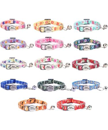 Moonpet Personalized Cat Necklace with Name & Phone - Safety Closure & Bell - Christmas Style - Buy Online on GoSupps.com