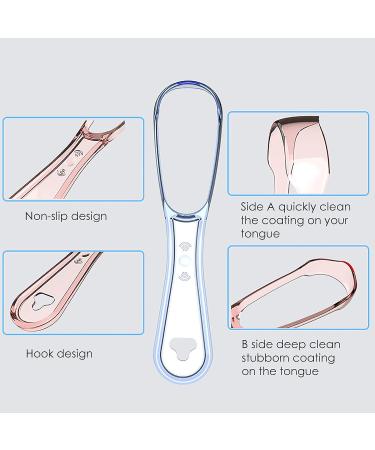 Reusable Food Grade Silicone Tongue Scraper for Adults & Kids - Fight Bad Breath - BPA Free - Clear - Buy Online on GoSupps.com