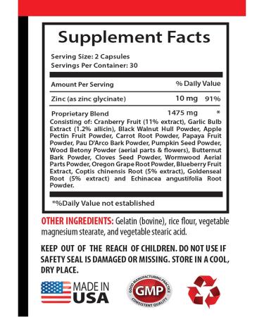Black Walnut and Wormwood Capsules - Wormwood and Black Walnut Complex 1500 MG - Garlic Supplements Black Walnut Powder Wormwood herb Plant Black Walnut Hull Powder Clove Wormwood - 1B 60 Caps - Buy Online on GoSupps.com