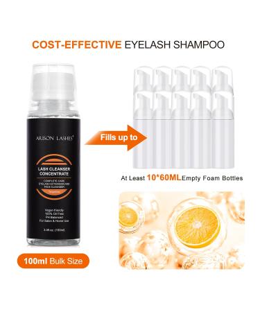 LASH Bath Foam Cleanser - Professional Oil-Free Vegan Lash Shampoo for Eyelash Extensions | 100ml Tangerines - Ganju - Buy Online on GoSupps.com