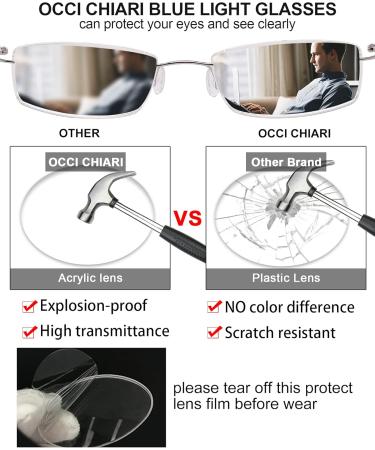 OCCI CHIARI 1.25 Blue Light Reading Glasses for Women | Titanium Frameless Eye Readers with Spring Hinge | Durable & Stylish | International Shipping Available - Buy Online on GoSupps.com