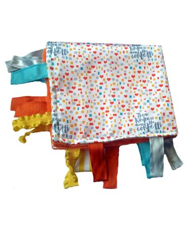 Baby Jack Sensory Blanket Shapes Kindness Confetti Educational Lovey 14x18 Made in USA