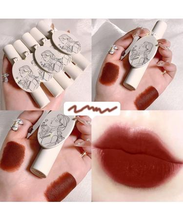 3-Part Dark Red Matte Liquid Lipstick Set - Long-Lasting Waterproof Lip Gloss with Mirror | Velvety Pigmented Lip Stain for Women & Girls - Buy Online on GoSupps.com