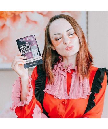 Masqueology Wild Rose Gold Hydro-Gel Under Eye Mask - Collagen Skincare Treatment (1 Pack) - Buy Online on GoSupps.com