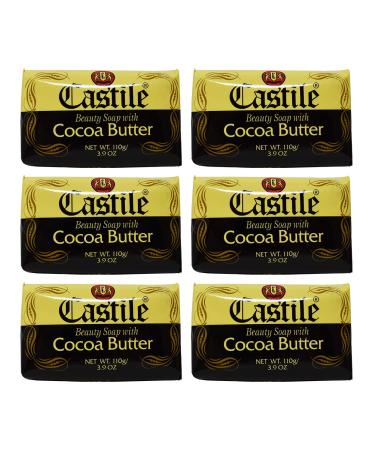 ELP ESSENTIAL Castile Soap Beauty Soap With Cocoa Butter 3.9 Ounces 6 Pack