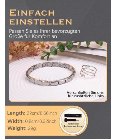 Shop Jeracol Women's Magnetic Hardship Rings & Titanium Steel Bracelets - Adjustable Size Gift Box Included - Buy Online on GoSupps.com