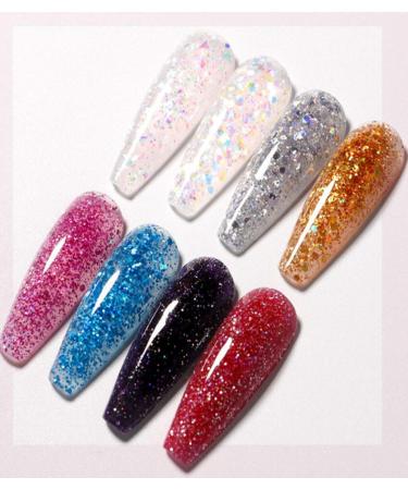 MISSCHEERING Poly Nails Gel Nails Builder Acryl Gel 15ml for Enhancement Glitter Nail Extension Gel Diamond Style Nail Gel Mix UV LED Gel Nail Polish Easy Trendy Beginner DIY Nail Art for Lady (GL07) - Buy Online on GoSupps.com