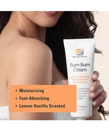 Bum Bum Cream Lemon Vanilla Scent - 2-in-1 Cellulite & Massage Lotion - Skin Tightening & Firming with Cupua u Collagen & Caffeine - 8 Fl Oz - Buy Online on GoSupps.com