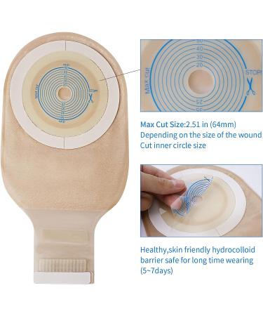 20 PCS Rainlotus One Piece Ostomy Bags - Drainable Pouch for Ileostomy Stoma Care - Cut-to-Fit Design - Buy Online on GoSupps.com