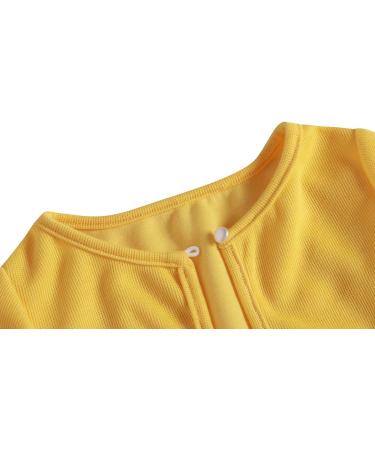 BONNY BILLY Girls Long Sleeve Knitted Cotton Cardigan Shrug - Yellow (5-6 Years) - Buy Online on GoSupps.com