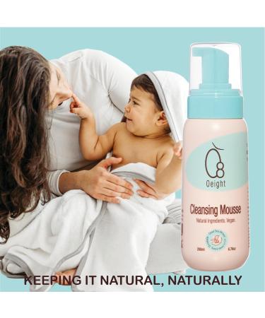 Natural Baby Cleansing Mousse | Soothing Body Wash Foam with Dead Sea Minerals & Dunaliella Salina - 6.76 Oz - Buy Online on GoSupps.com