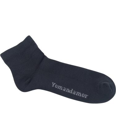 Yomandamor Men's Seamless Diabetic Compression Socks - 5 Pairs, Black, Size 10-13 - Buy Online on GoSupps.com