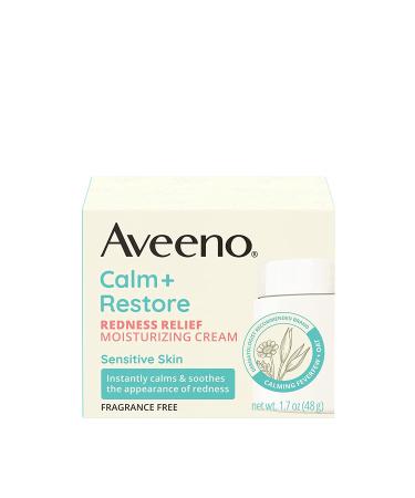 Aveeno Calm + Restore Redness Relief Moisturizing Cream 1.7 oz - Fragrance-Free for Sensitive Skin - Buy Online on GoSupps.com