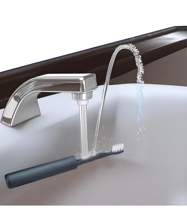 Travel Rinser Toothbrush with Water Jet and Storage Function - 2-in-1 Compact Stylish and Hygienic