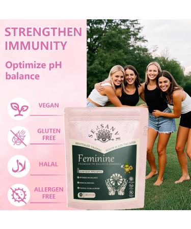 Premium Feminine Balance Gummies - 2 Pack | Women's Daily Wellness Support with Hawaiian Pineapple Flavor | Immune Support-Vegan Gluten-Free Formula 120 Gummies - Buy Online on GoSupps.com