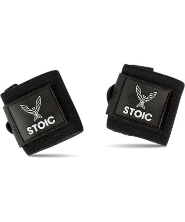Stoic 18 Wrist Wraps - Professional Grade for Weightlifting, Powerlifting, Cross Training - Men and Women - Black - Buy Online on GoSupps.com